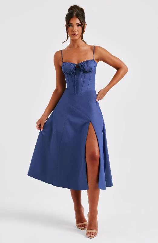 Weekend Exclusive Discounts Deanna Midi Dress - Navy