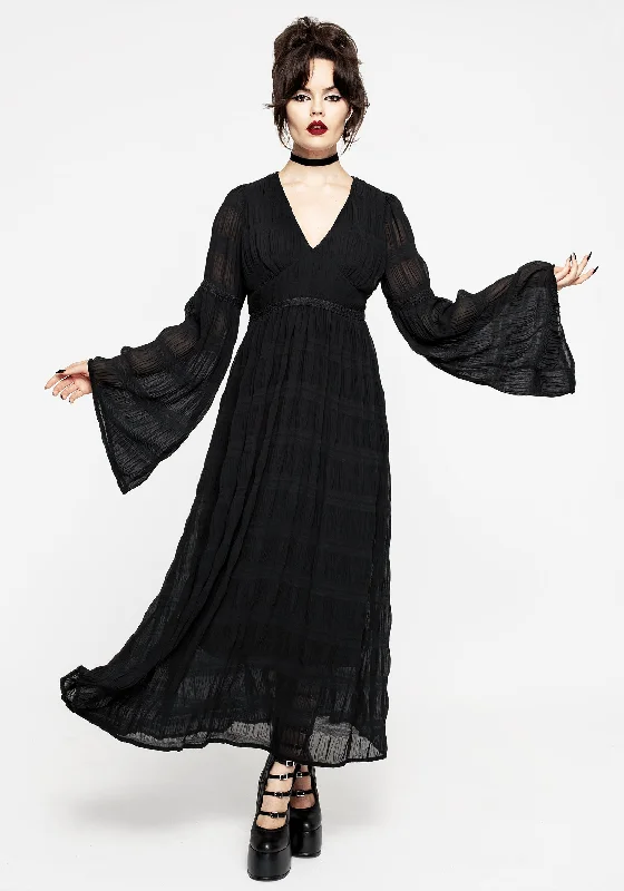 Limited Stock Deirdre Flute Sleeve Maxi Dress