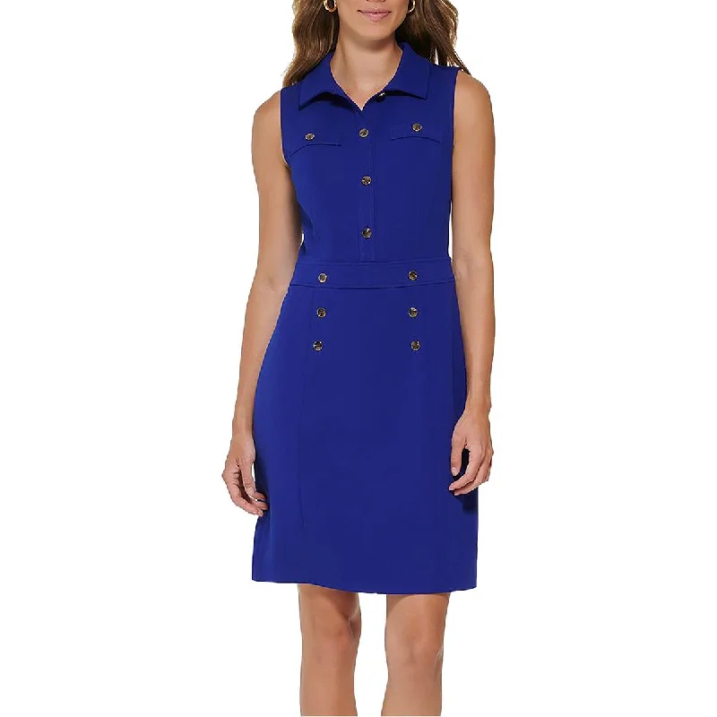 Price Slash Alert DKNY Womens   Jersey Front Button Shift Dress