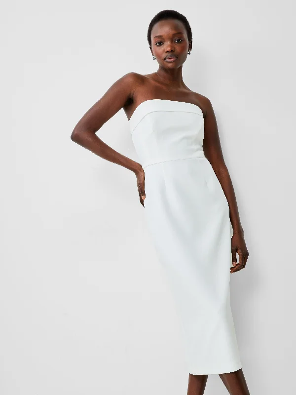 Weekend Steals and Deals Echo Crepe Strapless Midi Dress