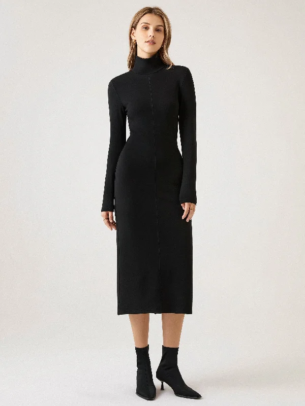 Weekend Big Savings Turtleneck Midi Dress