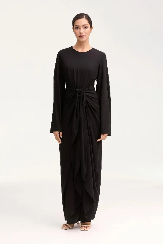 Exclusive Offer Hanadi Wrap Maxi Dress - Black