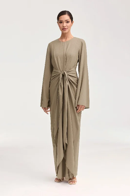 End-of-Season Sale Hanadi Wrap Maxi Dress - Desert Sage