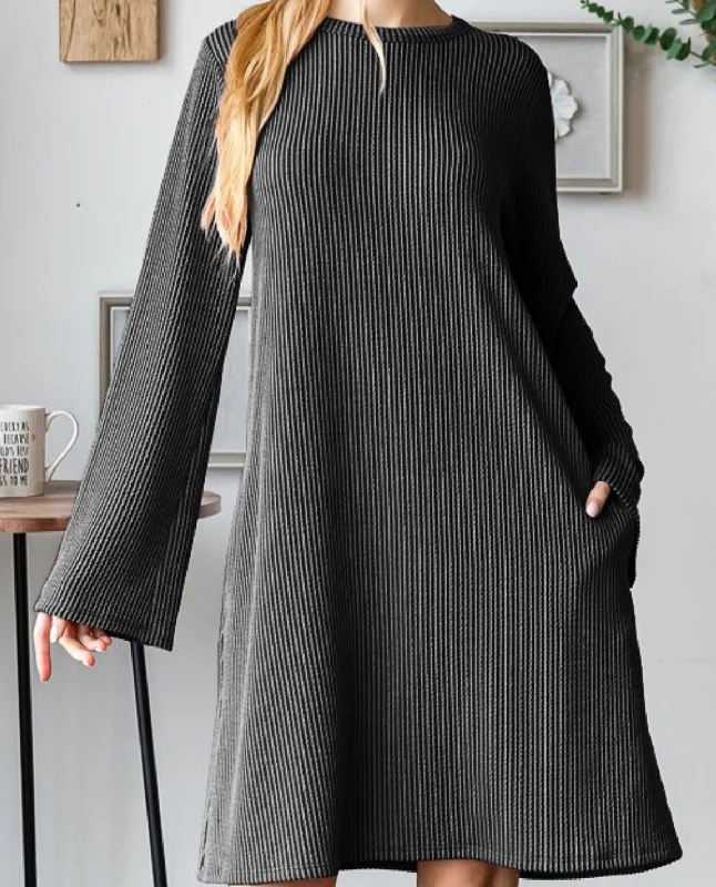 Weekend Offers and Savings Plus Long Sleeve Rib Dress