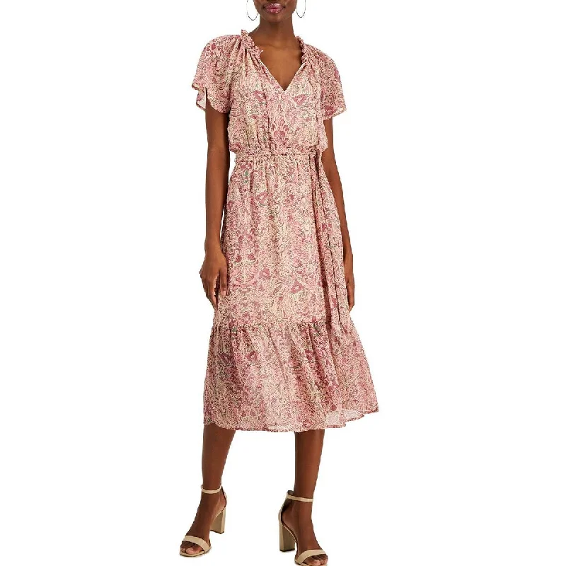 Super Low Prices INC Womens Chiffon Paisley Midi Dress