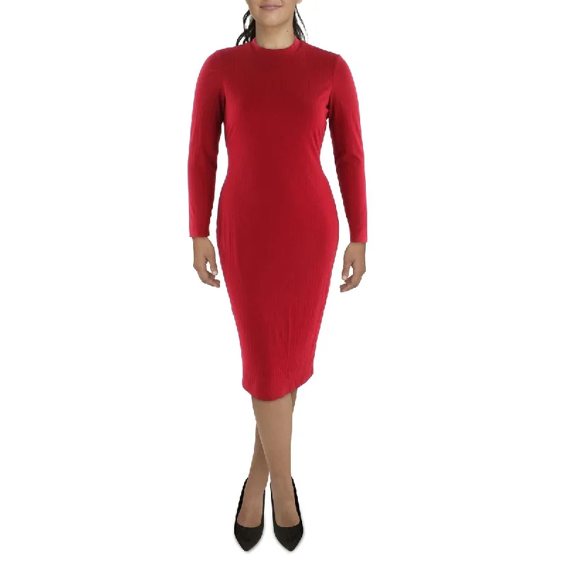 Don’t Miss These Deals INC Womens Mock Neck Midi Shift Dress