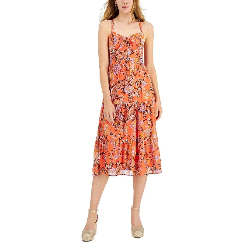 Exclusive Savings Event INC Womens Tiered Midi Sundress