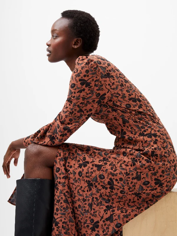 Hurry, While Stocks Last Jeanie Brina Crepe Midi Dress