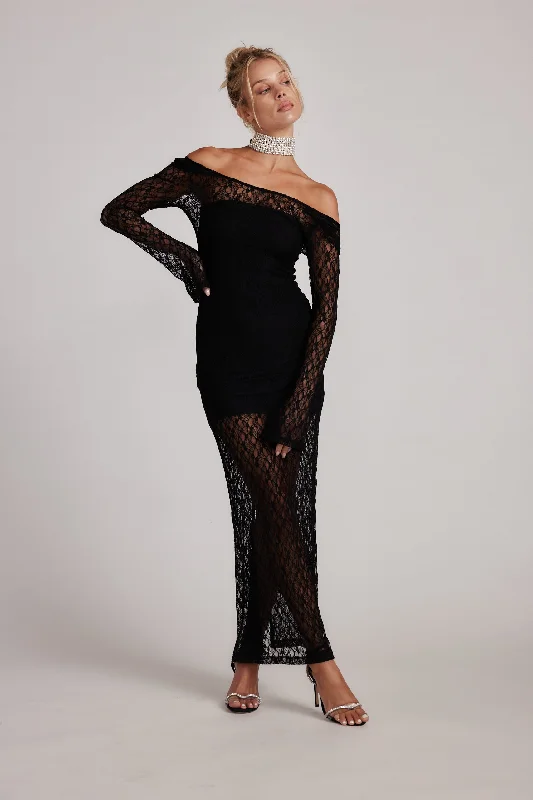 Weekend Steal of the Day Jules Black Lace Maxi Dress