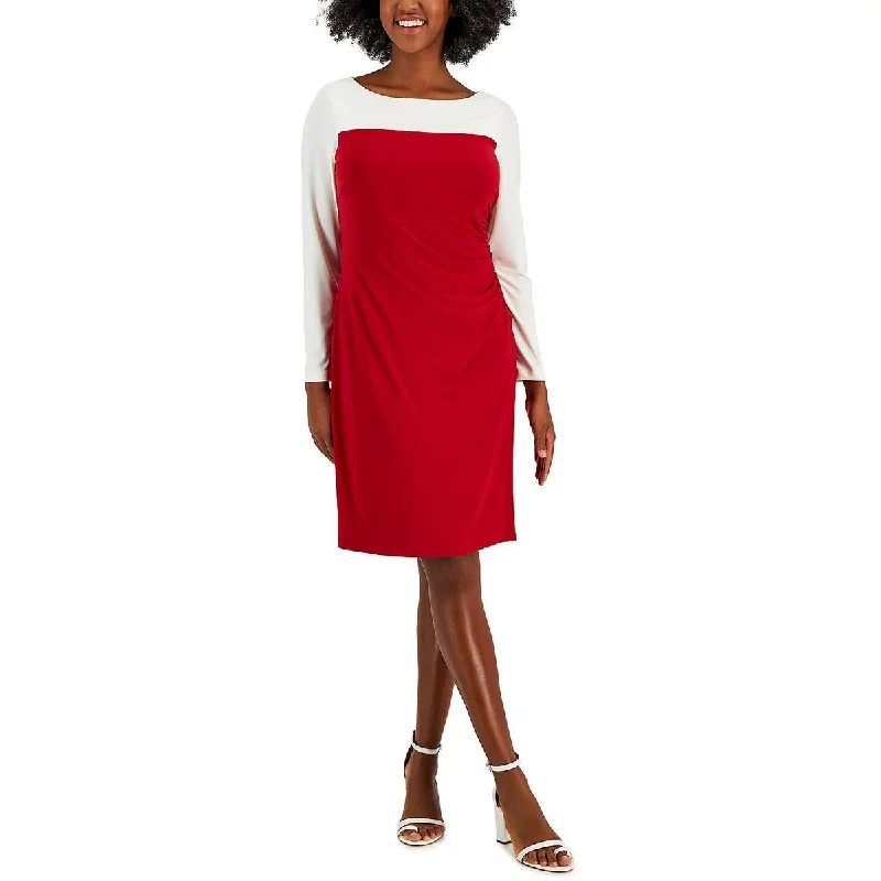 Weekend Offers You Can’t Miss Kasper Womens Colorblock Midi Shift Dress