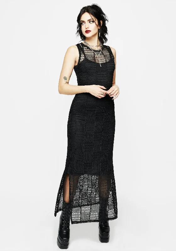 Seasonal Sale Kindle Ladder Lace Maxi Dress
