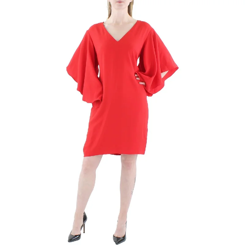 Price Slash Lauren Ralph Lauren Womens Knit Midi Cocktail and Party Dress
