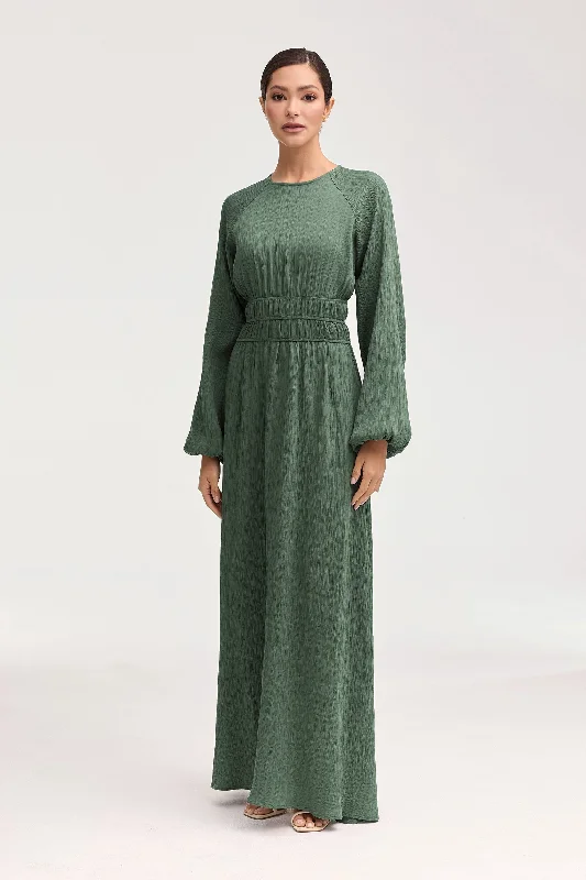 Hurry, Don’t Miss Out Lilliana Banded Waist Maxi Dress - Sage