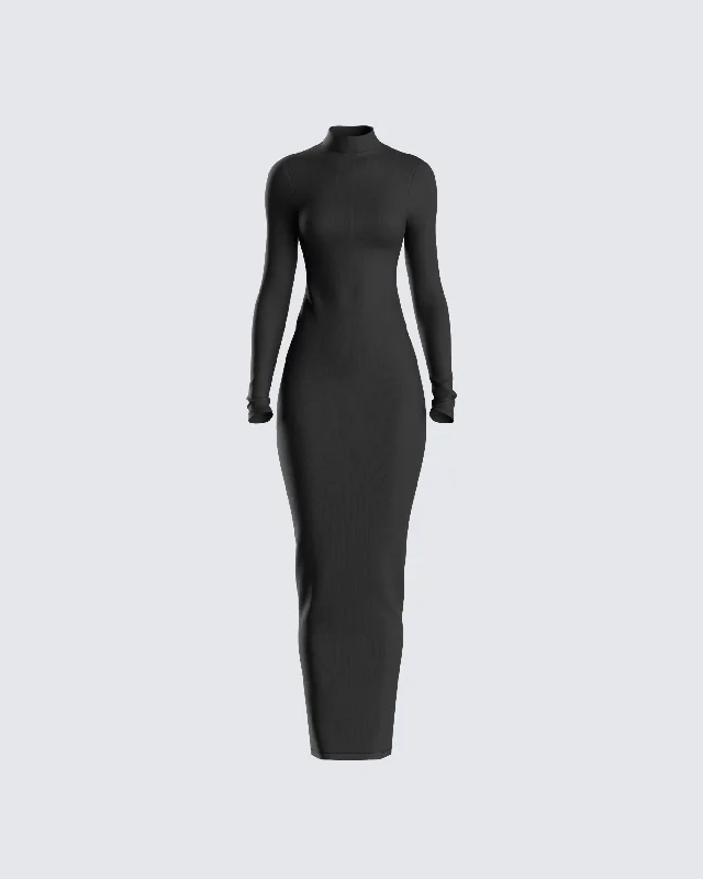Weekend Shopping Deals Lola Black Bodycon Maxi Dress