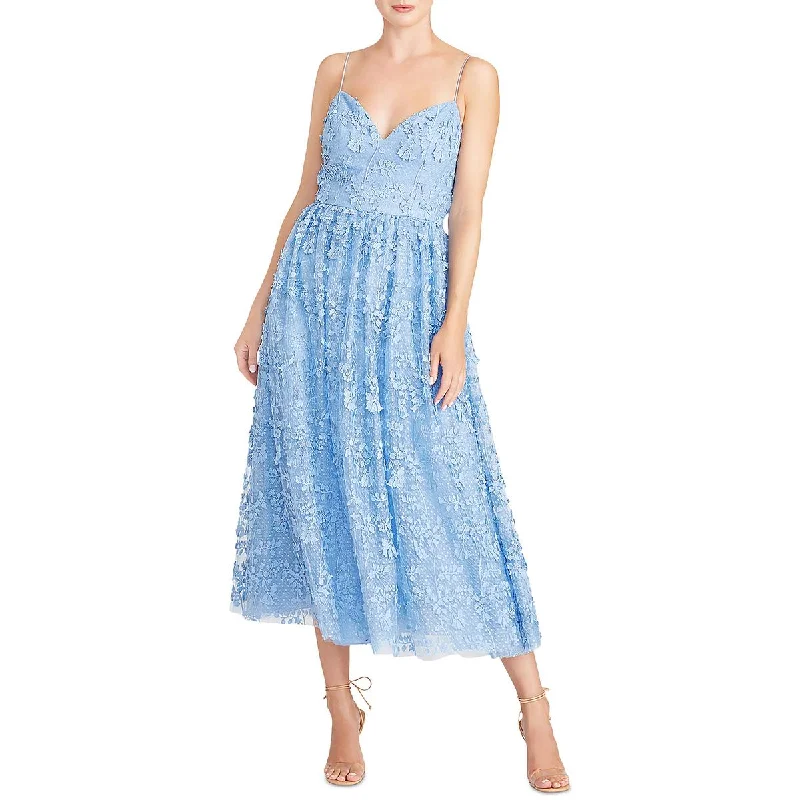 Weekend Shopping Fever ML Monique Lhuillier Womens Lace Midi Cocktail and Party Dress