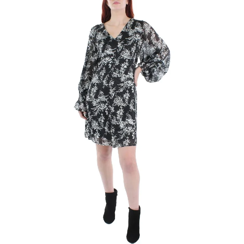 Weekend Price Drop Frenzy MSK Womens Chiffon Floral Shift Dress