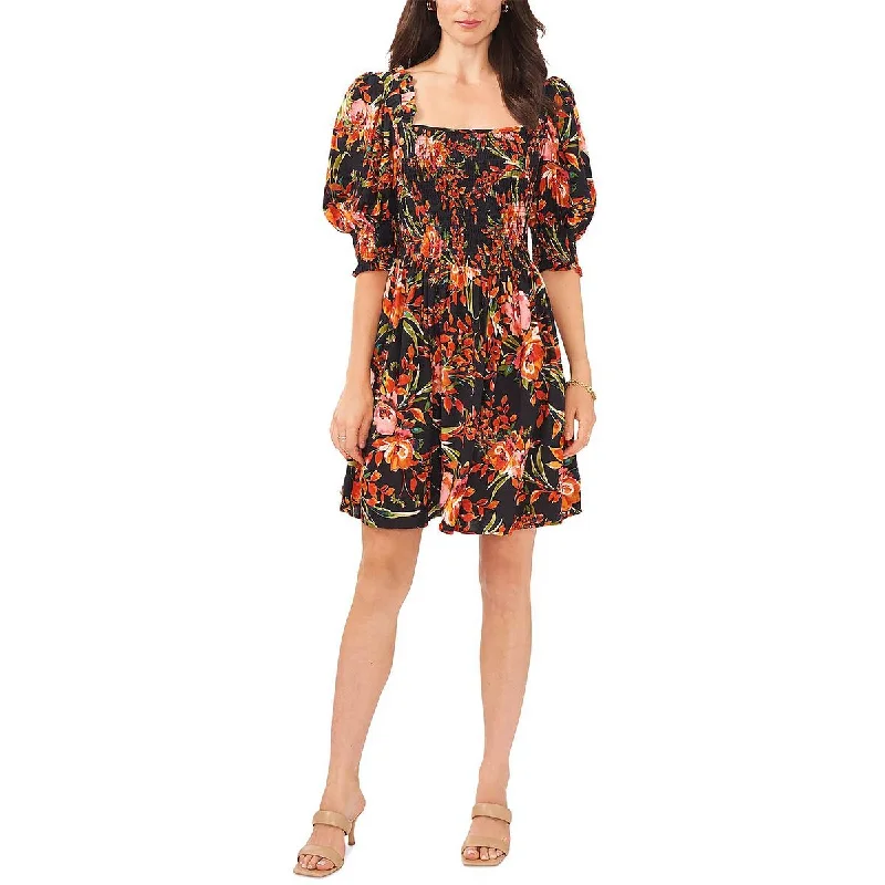 Weekend Bargain Shopping MSK Womens Floral Mini Fit & Flare Dress