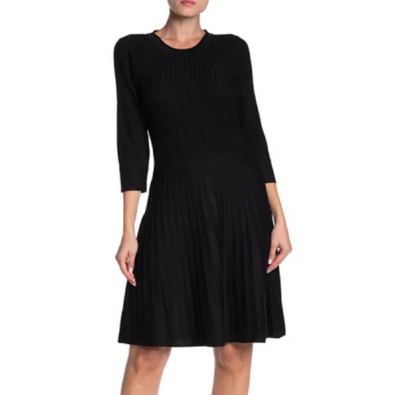 Shop & Get More Nanette Lepore Women's Pleated Fit & Flare Knit Midi Dress