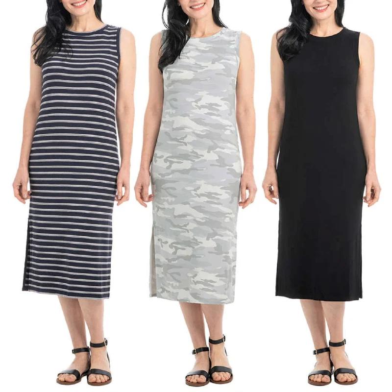 Weekend Discount Rush Hilary Radley Soft Comfy Sleeveless Side Slit Midi Dress