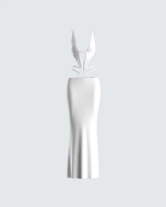 Limited Quantity Pauline White Maxi Dress