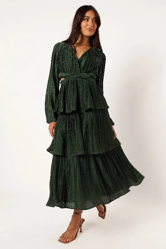 Unbeatable Prices Pippa Long Sleeve Midi Dress - Emerald