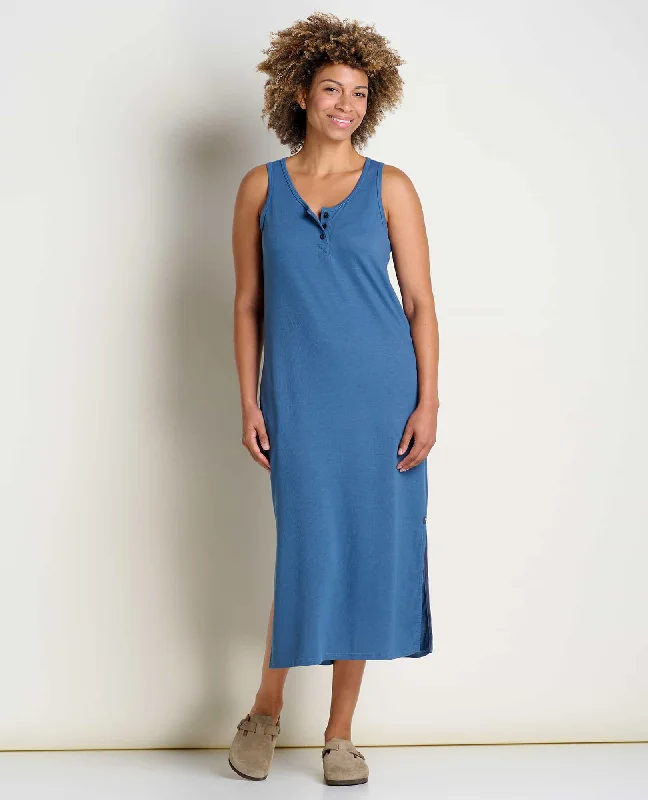 Weekend Sale Frenzy Piru Henley Midi Tank Dress