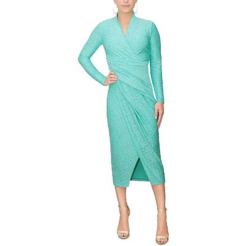Special Shopping Event Rachel Rachel Roy Womens Eyelet Midi Wrap Dress