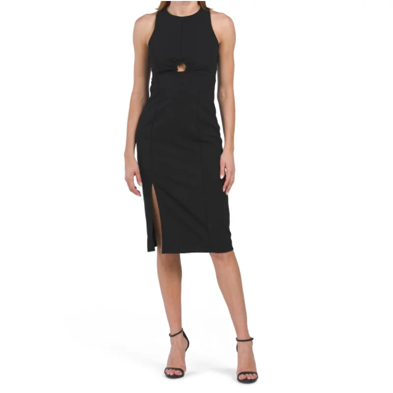 Weekend Mega Sale Event RACHEL RACHEL ROY Women's Riley Keyhole Front Side Slit Midi Dress