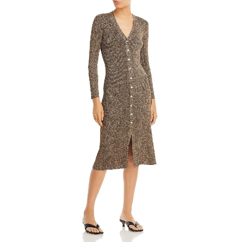 Only for You Rails Womens Lorraine Metallic Midi Sweaterdress