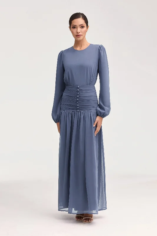 Exclusive Pricing Randa Rouched Maxi Dress - Dusk