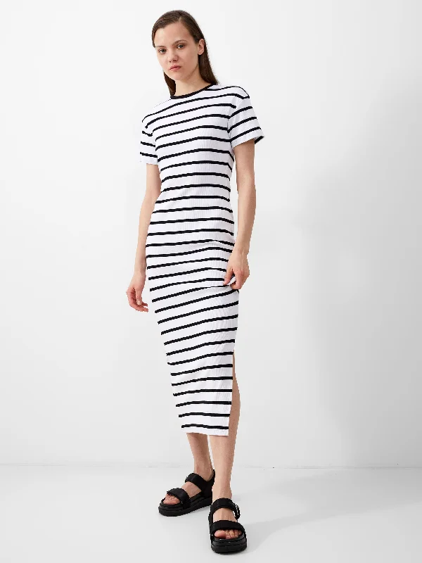 Super Price Slash Rassia Stripe Midi Dress