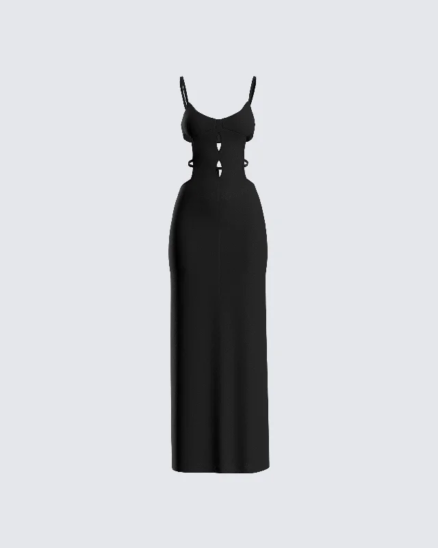 Weekend Massive Discounts Renata Black Cut Out Maxi Dress