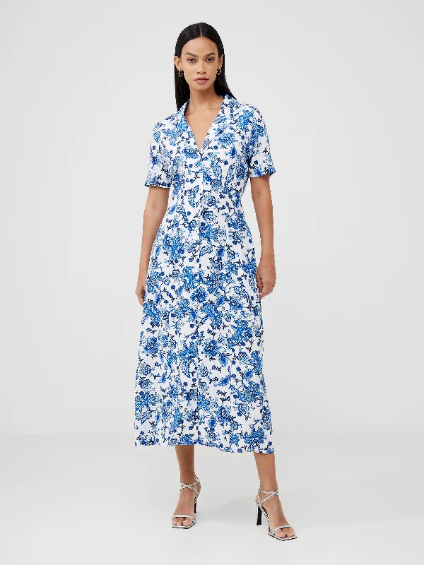 Weekend Offers You Can’t Miss Rever Print Midi Dress