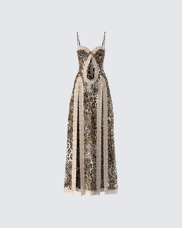 Weekend Shopping Deals Galore Royan Leopard Print Maxi Dress