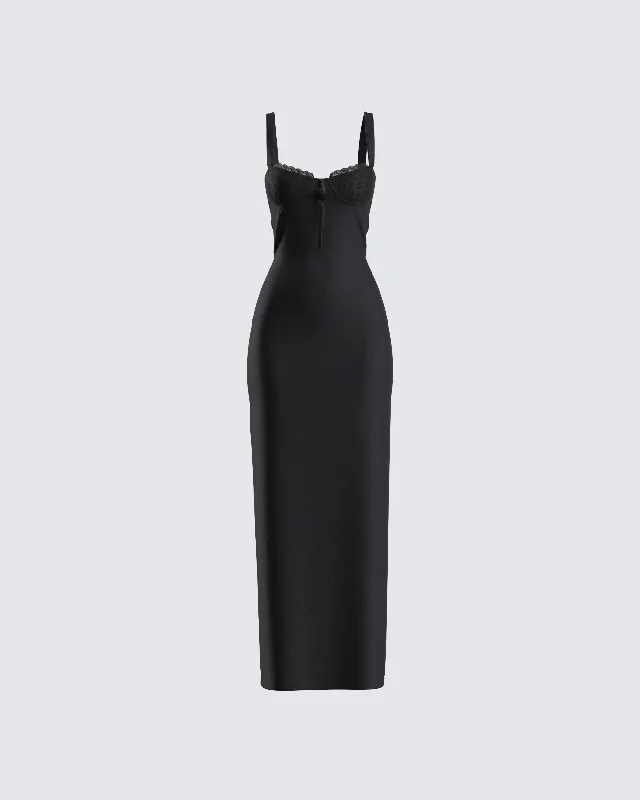 Weekend Deals Galore Salma Black Maxi Dress