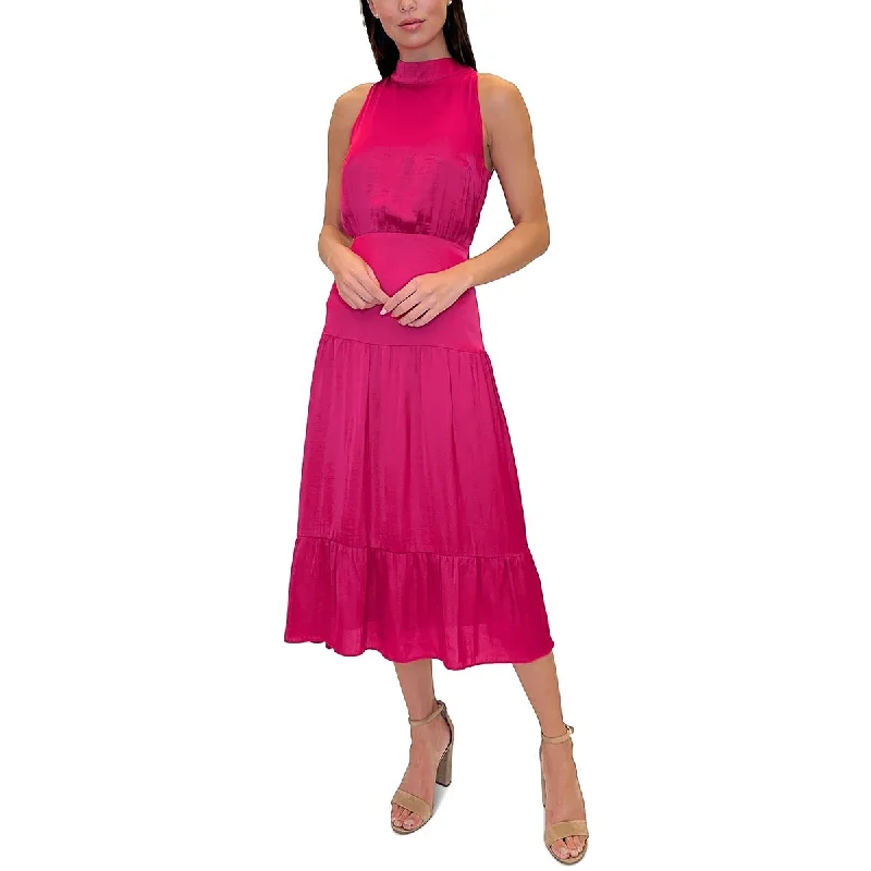 Weekend Exclusive Offers You’ll Love Sam Edelman Womens Satin Below Knee Halter Dress
