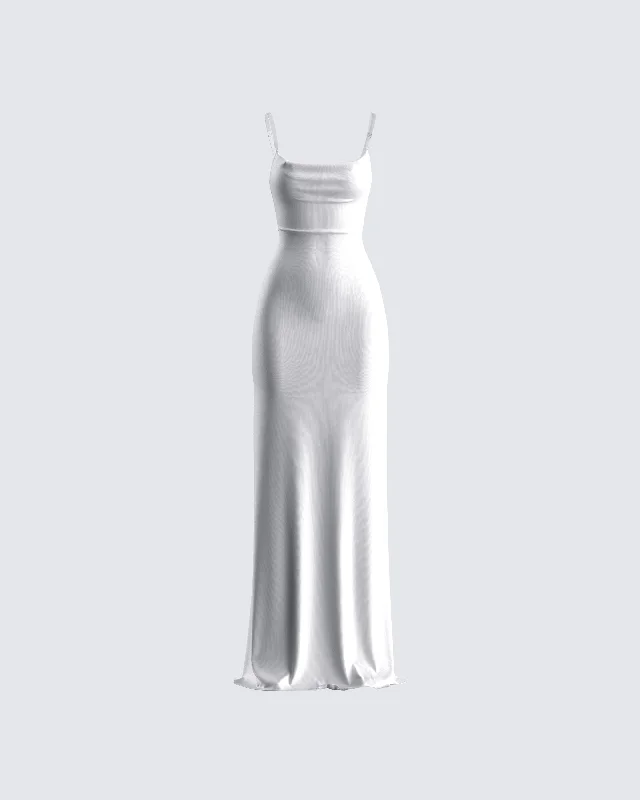 Weekend Closeout Deals Sana Ivory Cowl Maxi Dress