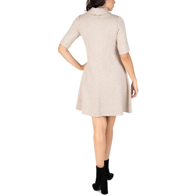 Weekend Only Sale Signature By Robbie Bee Womens Petites Cowlneck Mini Sweaterdress