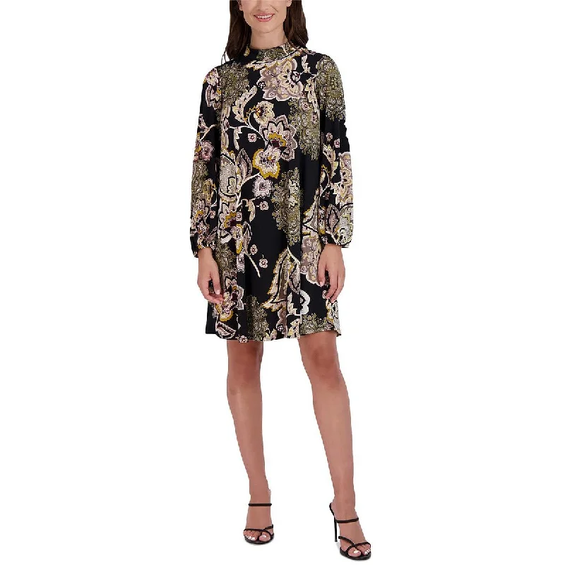 Special Price Drop Signature By Robbie Bee Womens Petites Paisley Mini Shift Dress