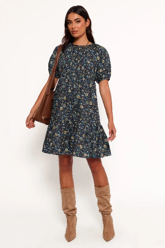Sale of the Year Tasmin Midi Dress - Blue Floral