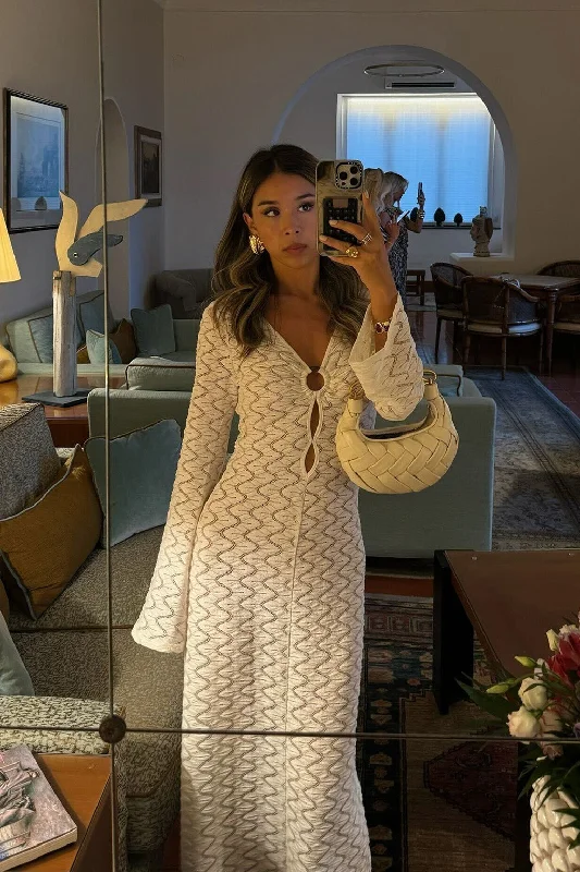 Weekend Super Sale Frenzy Tatiana Crochet O Ring Maxi Dress