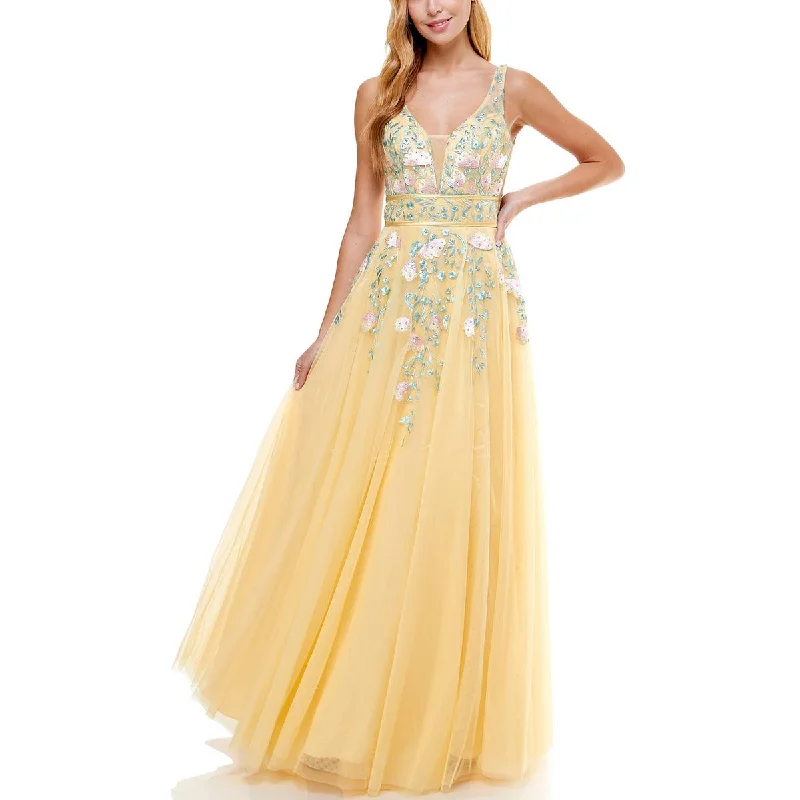 Big Sale Event TLC Say Yes To The Prom Womens Juniors Mesh Padded Bust Evening Dress