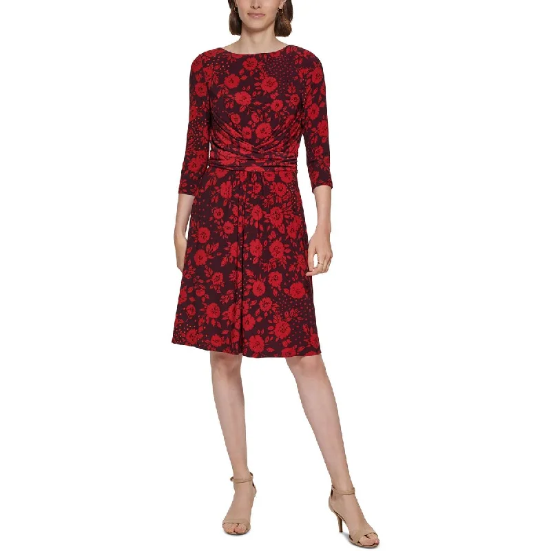 Weekend Deals You’ve Been Waiting For Tommy Hilfiger Womens Drapey Midi Fit & Flare Dress