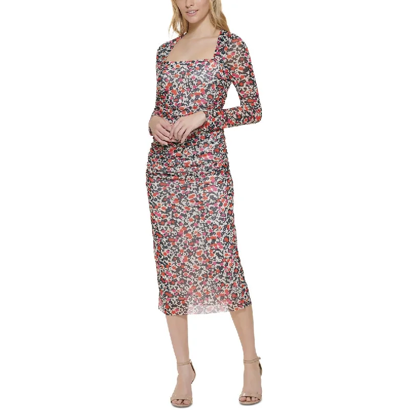 Weekend Bargain Bonanza Tommy Hilfiger Womens Square Neck Midi Sheath Dress