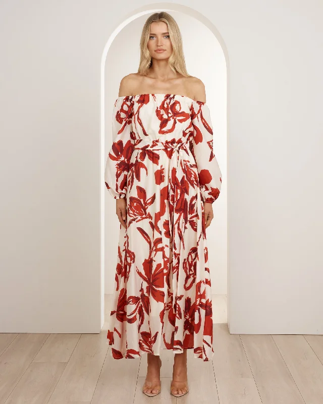 Weekend Hot Savings Vala Off Shoulder Maxi Dress