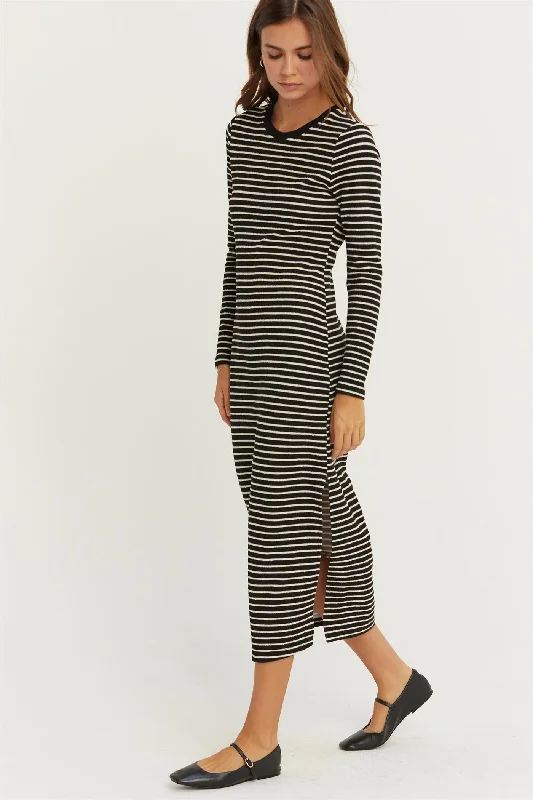 Weekend Deals You’ve Been Waiting For Knit Striped Midi Dress
