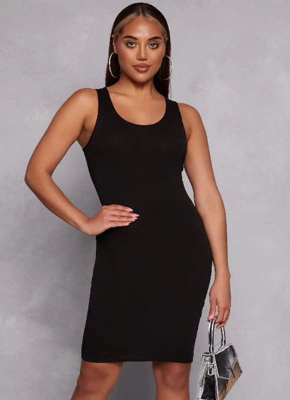 Final Sale Event Scoop Neck Midi Tank Dress
