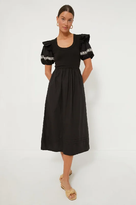 Exclusive Discounts Just for You Black Selma Midi Dress