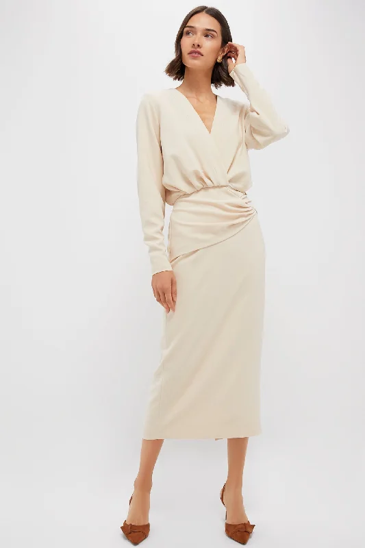Weekend Massive Discounts Cream Fraser Midi Dress