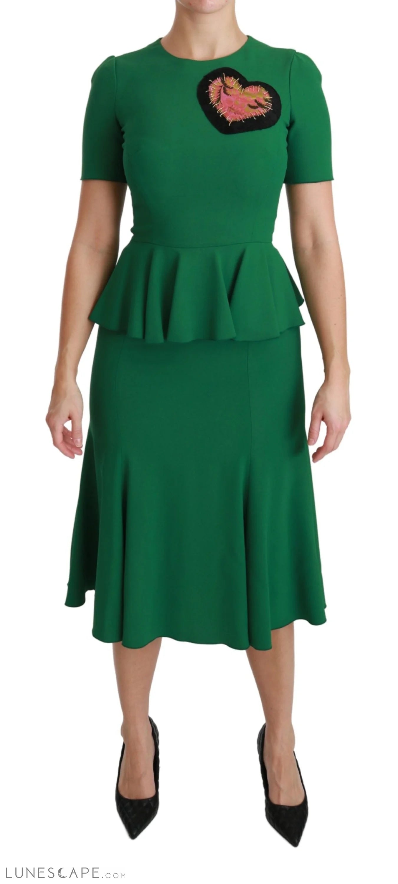Bargain Alert Dolce & Gabbana Enchanted Green Mermaid Midi Dress